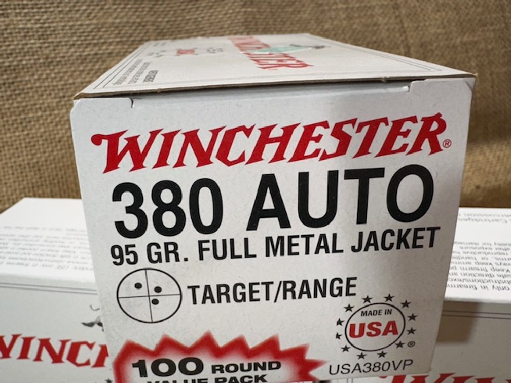 Winchester 380 AUTO - 400 Rounds (4 Boxes)