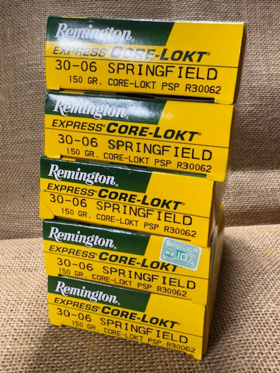 Remington Express Core-Lokt Soft Point 30-06 Springfield - 6 Boxes