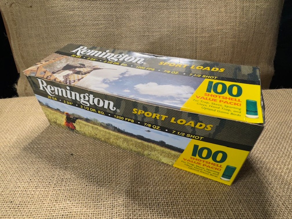 Remington 20 Gauge Sport Loads - 100 Shotshell Box - 1 Box
