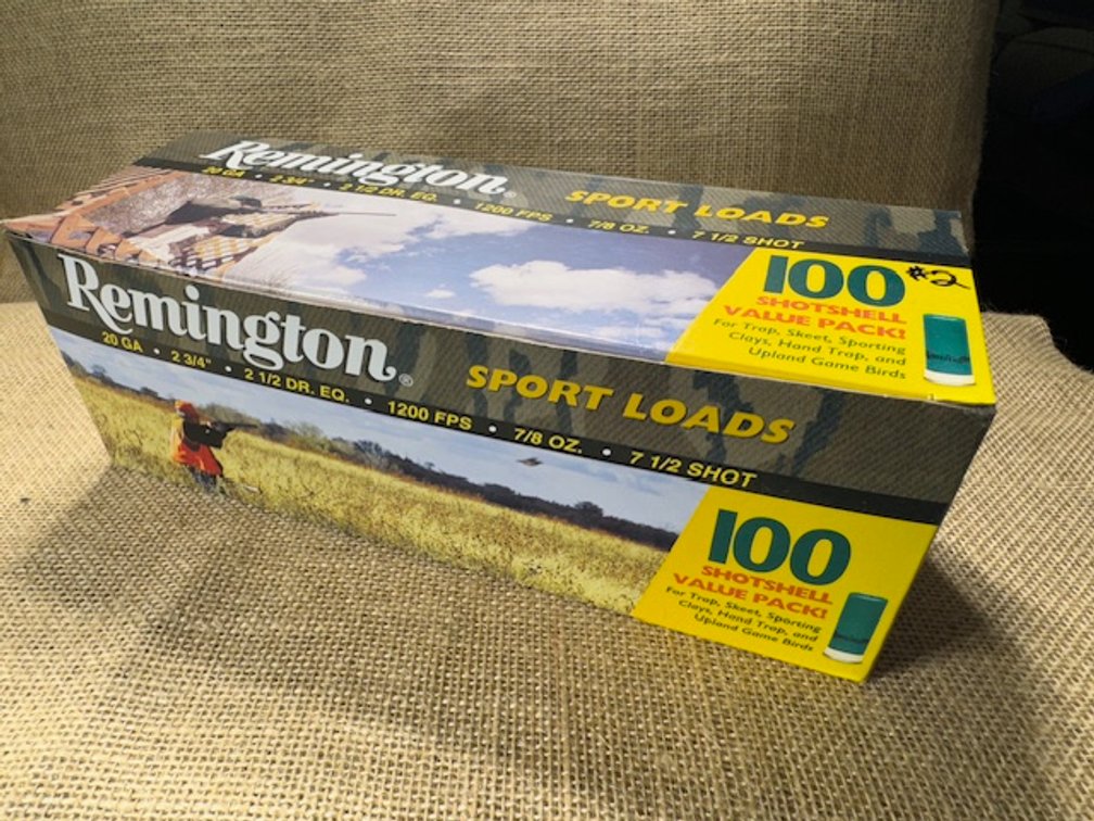 Remington 20 Gauge 2 3/4" - 7/8oz - 7 1/2 SHOT - 100 Shell Box