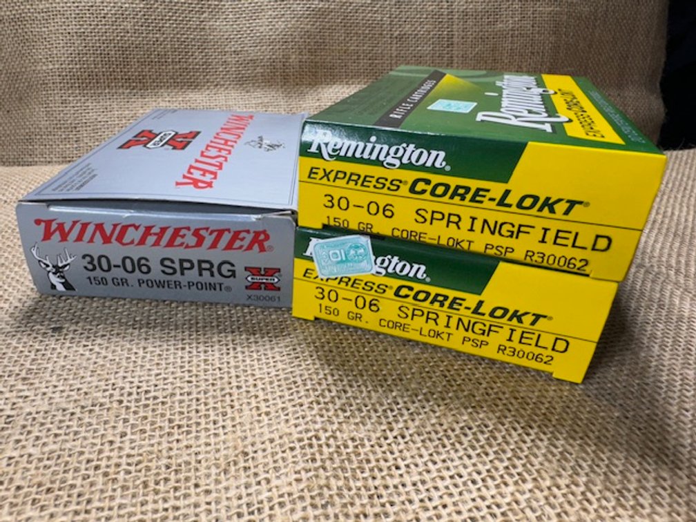 30-06 Springfield - 3 Boxes: 1 Box Winchester & 2 Boxes Remington