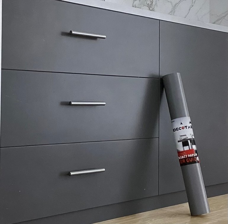 30”x400” Gray Peel and Stick Wallpaper (S1)