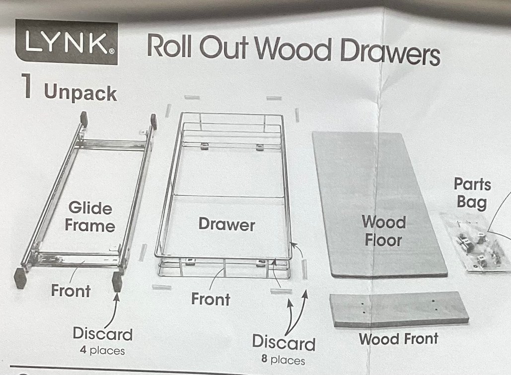 20”x21” Wood Rolling Drawer (S2)