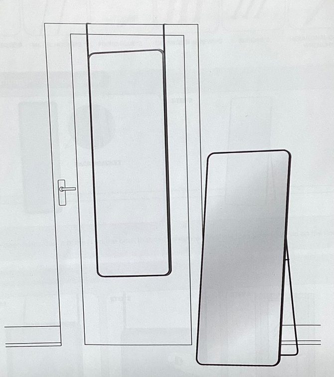13.5”x47” Hanging/Standing Mirror (S1)