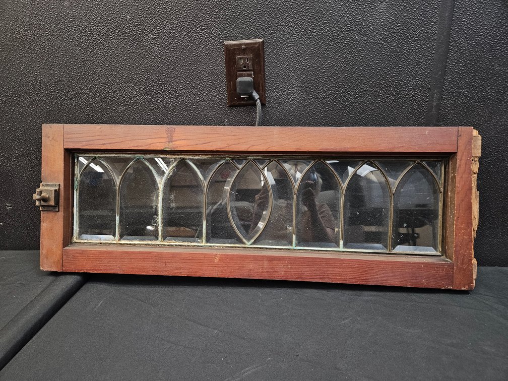 Antique Leaded Glass Window (S-4)