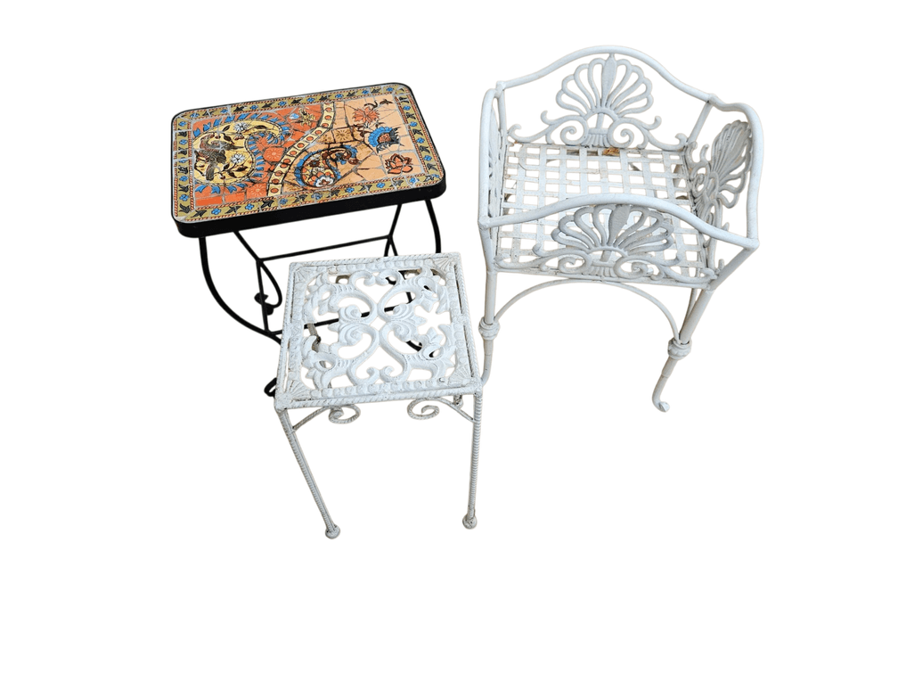 Tiled Mosaic Plant Table and More (Z1)