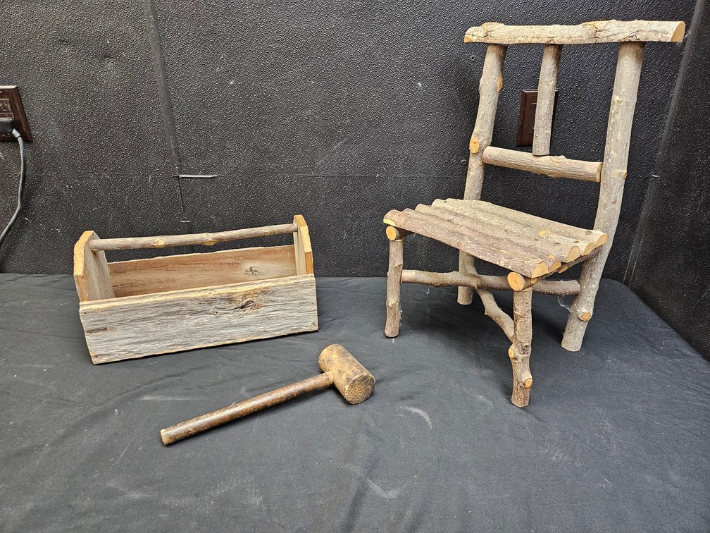 Primitive Chair, Toolbox and Mallet (S12)