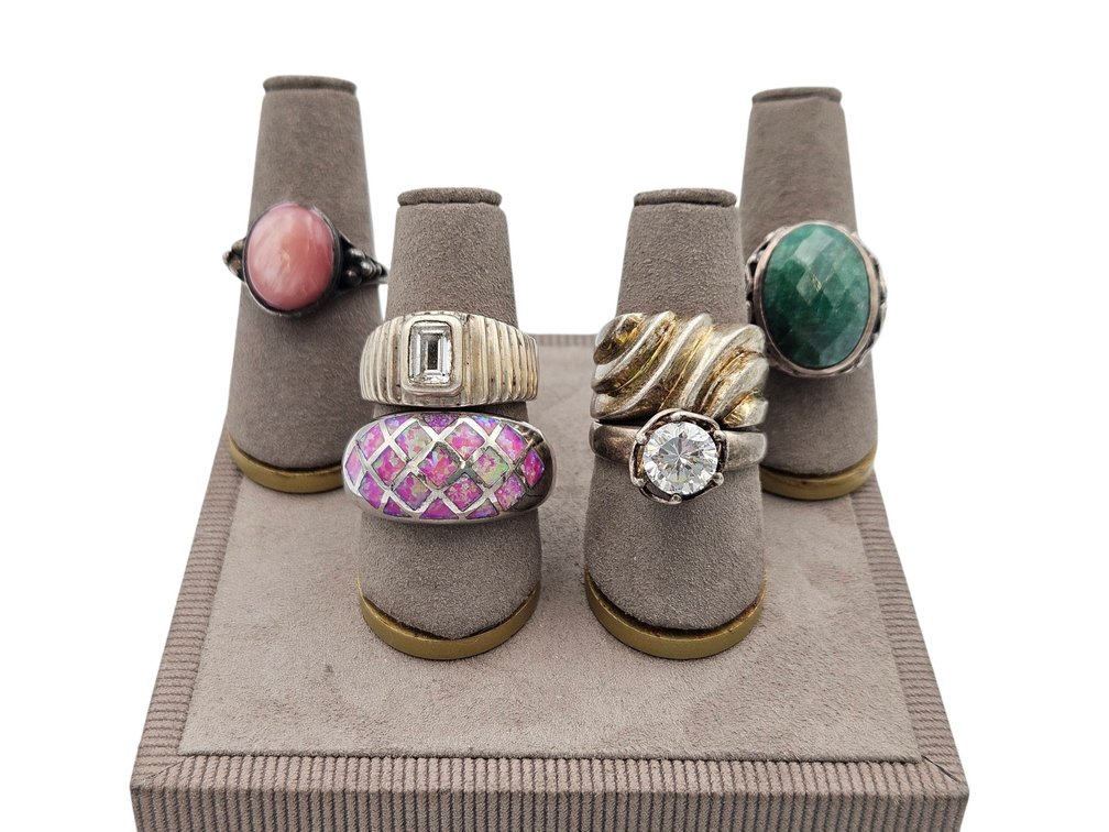 Sterling Rings Lot - CZ and More (V)