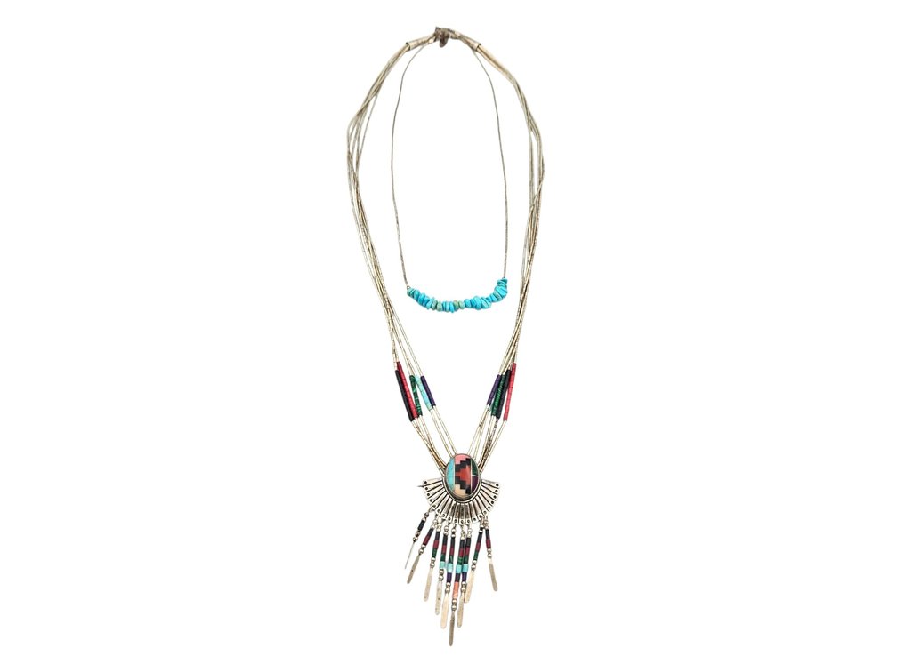 Sterling Southwestern-Style Necklace Lot (V)