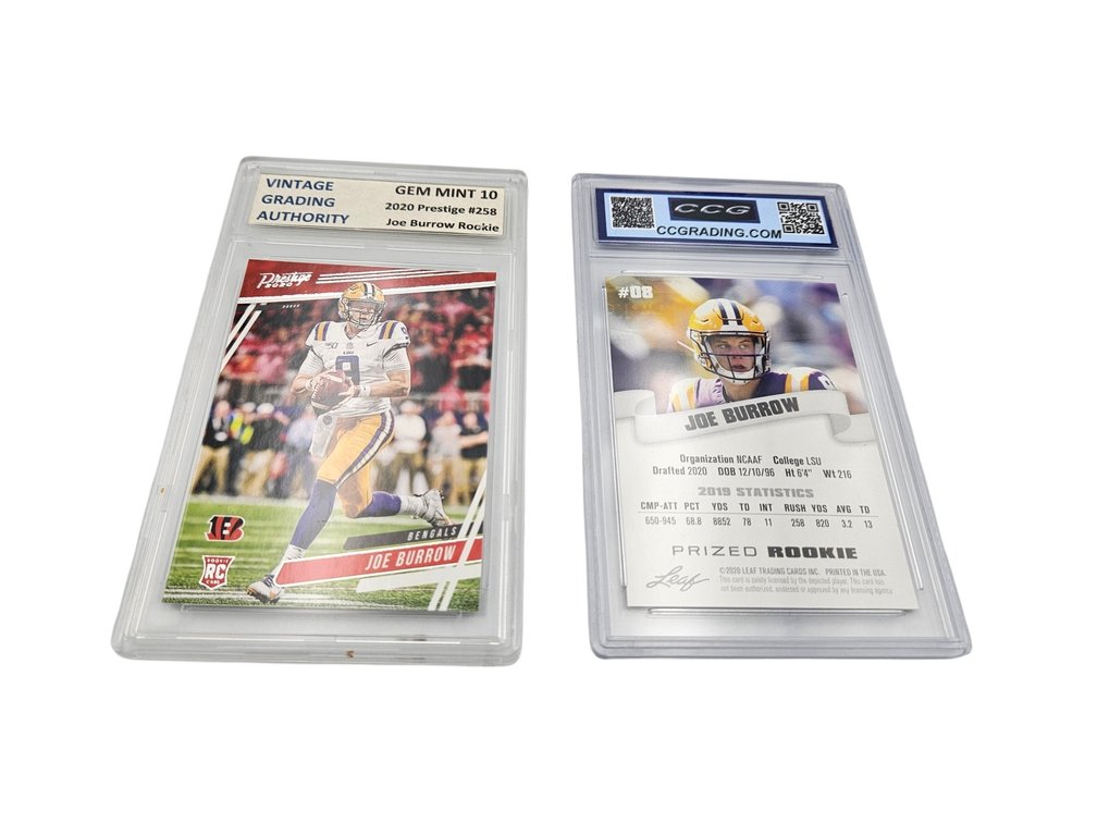 (2) 2020 Joe Burrow Graded 10 Rookie Cards (V)