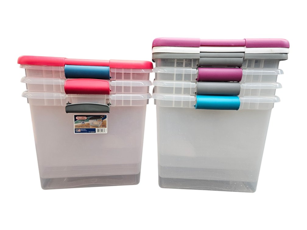 Sterilite Latching Storage Boxes - Missing some Lids (S-13)