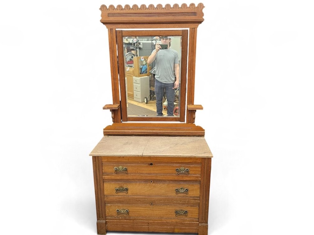Eastlake Marble Top Dresser (Z2)
