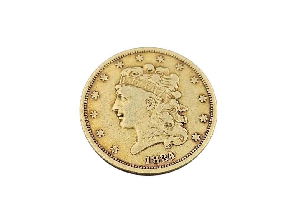 1834 $5 Gold Half Eagle Coin (V)