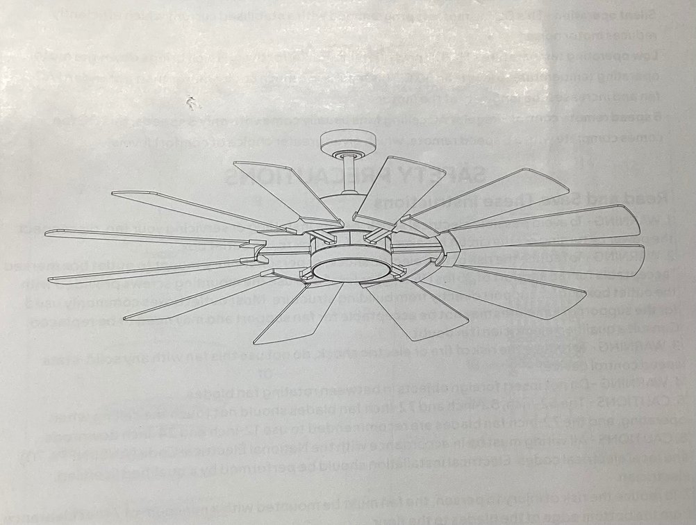 72” Ceiling Fan (S1)