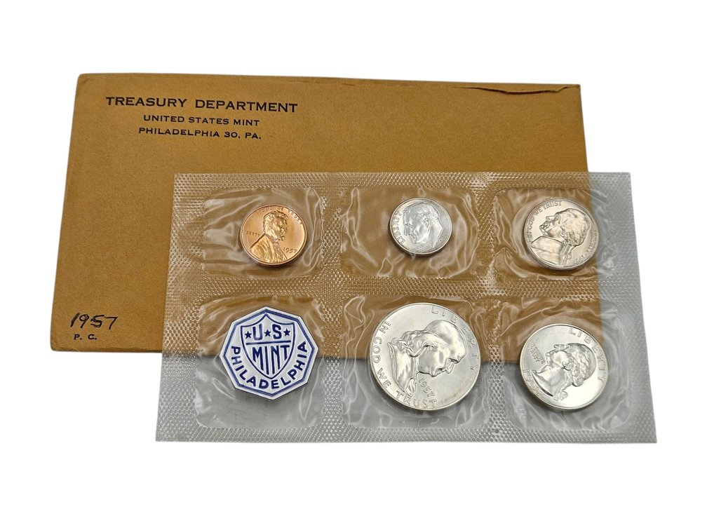 1957 Philadelphia Mint Proof Coin Set (V)