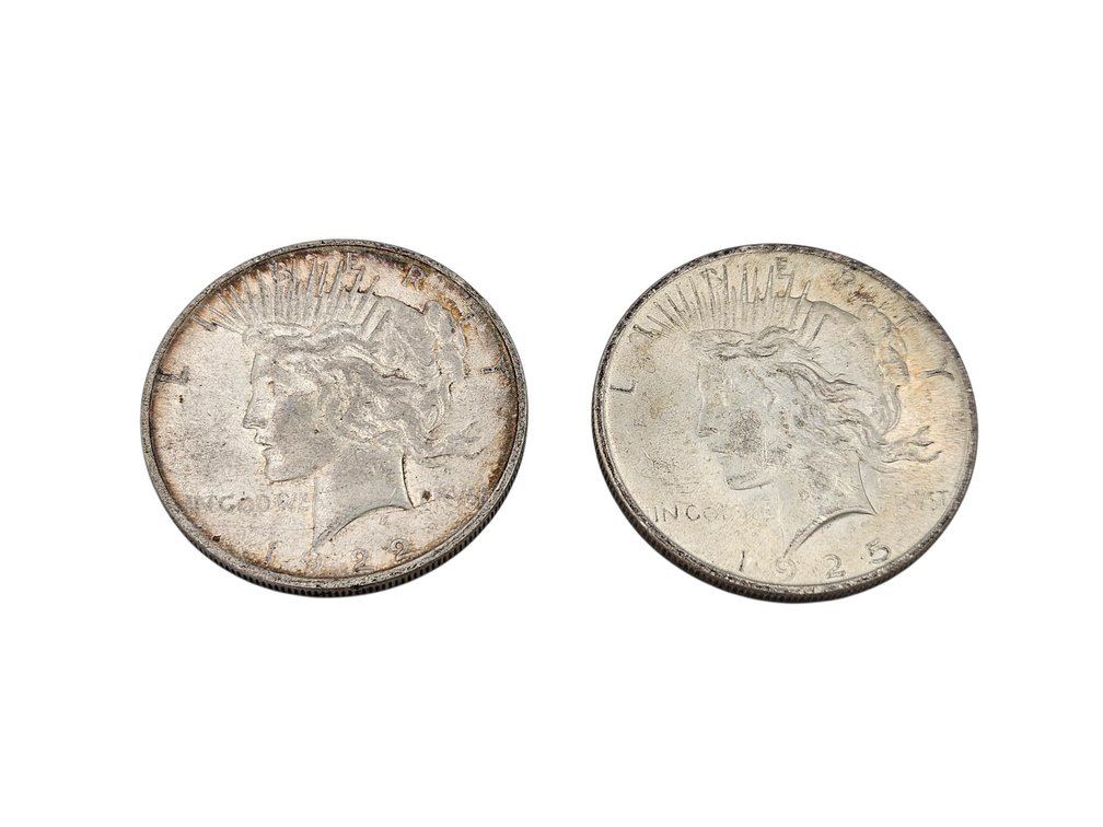 Silver 1922/1925 Peace Dollar Coins (V)