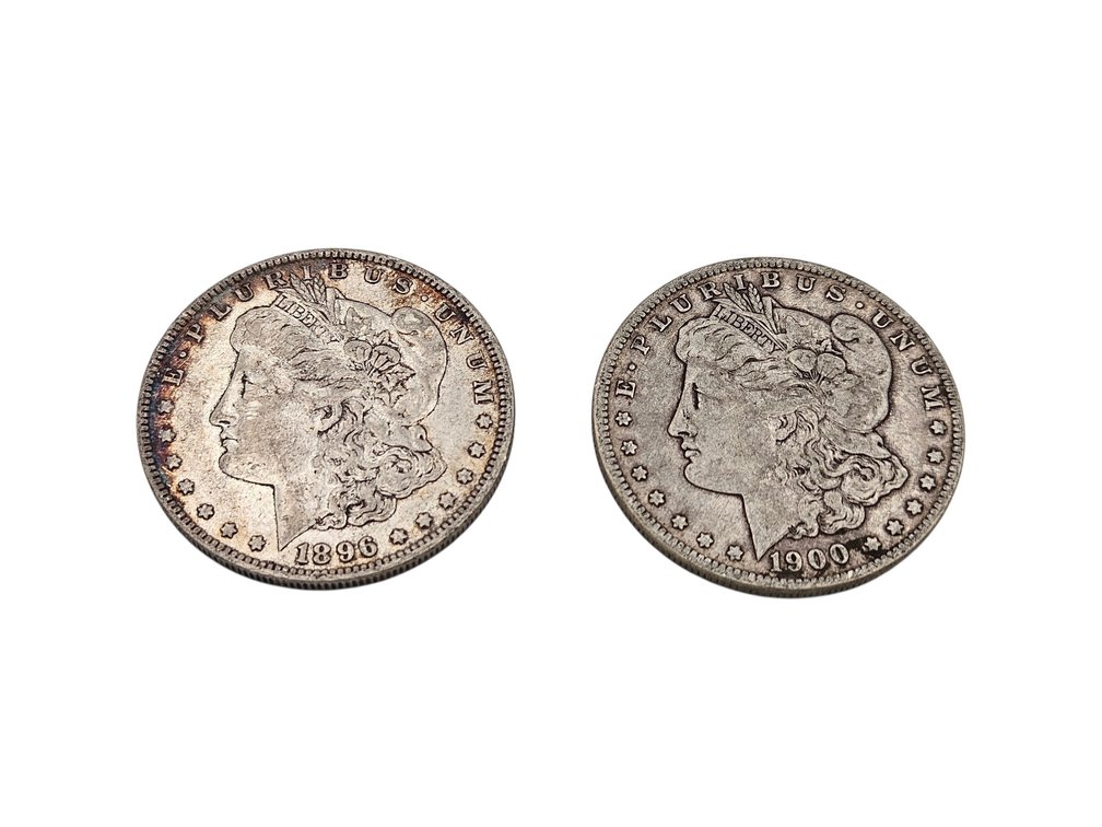 Silver 1896/1900 Morgan Dollar Coins (V)