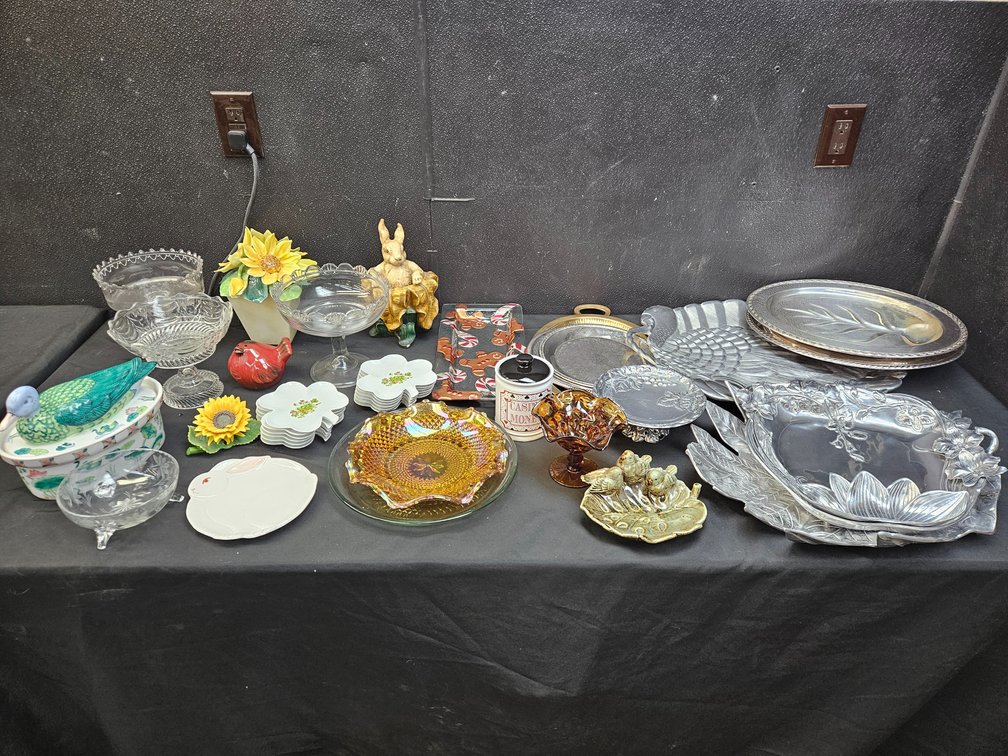 Assorted Serving Trays, Candy Dishes and More (S10)