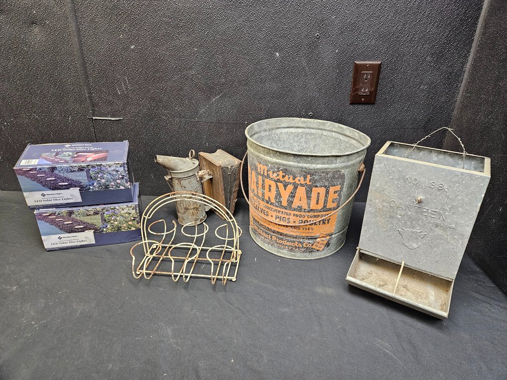 LED Solar Lights, Chicken Feeder and More (S12)