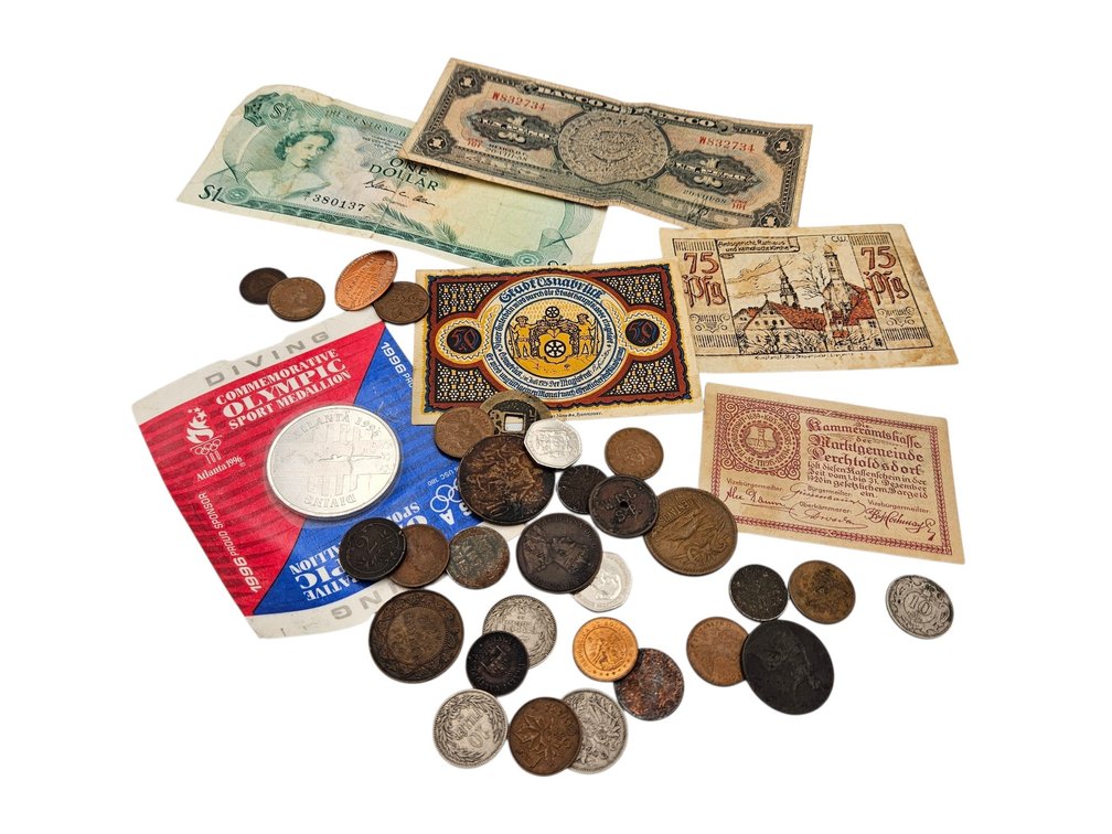 Assorted Foreign Coins and Bills (V)