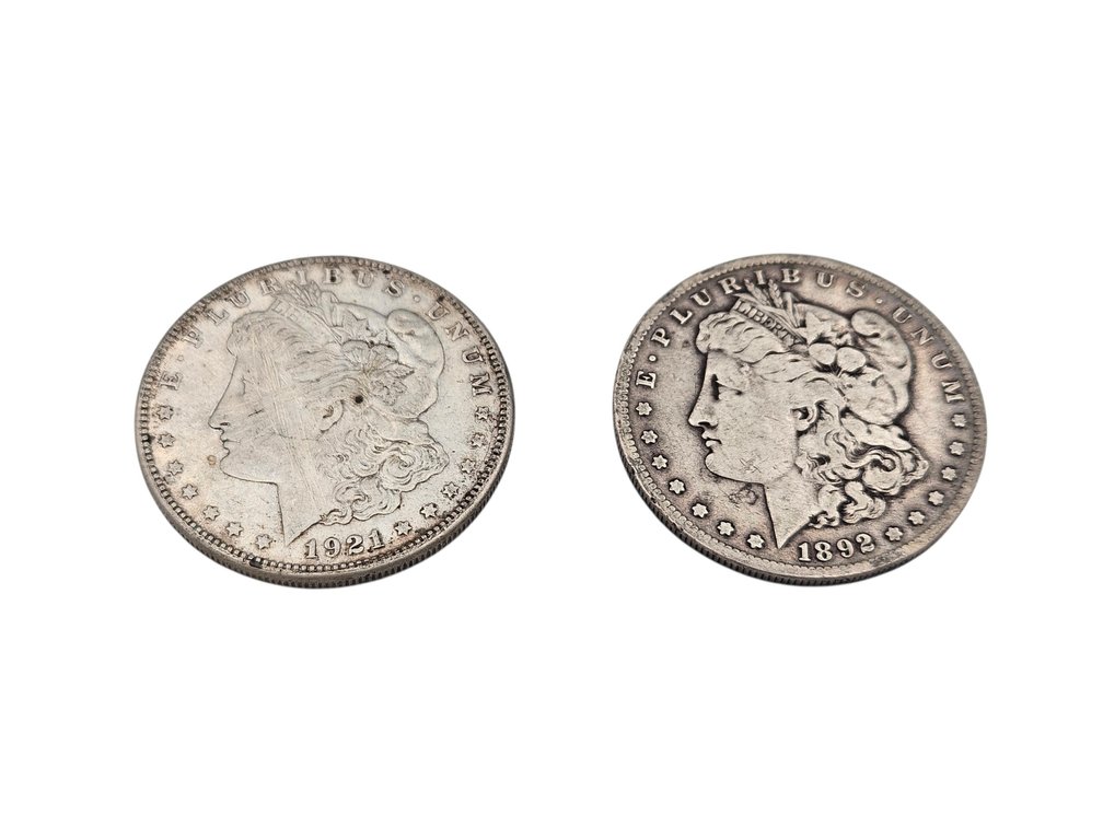Silver 1892/1924 Morgan Dollar Coins (V)