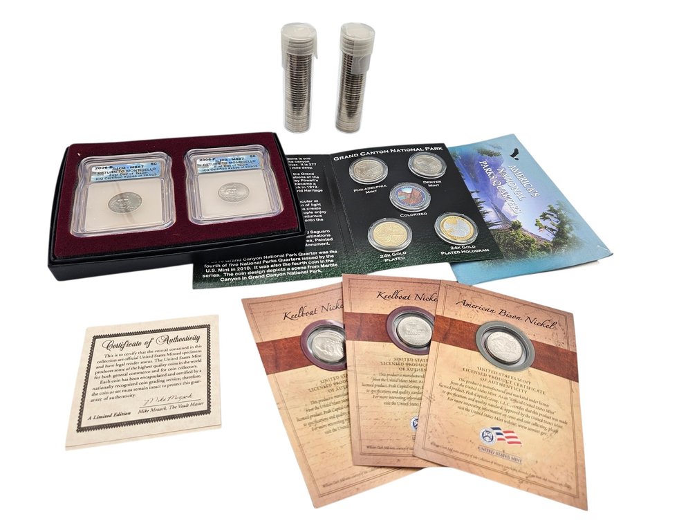 Assorted Proof Sets - Nickels, and Quarters (V)