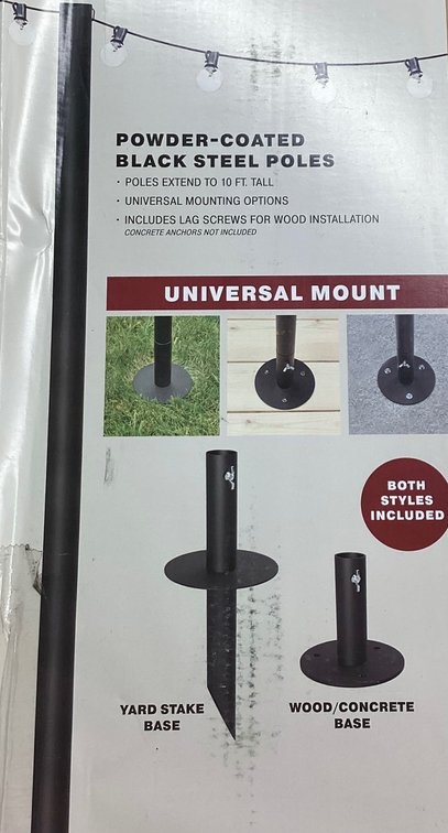 Four 10’ Bistro Light Poles (S2)