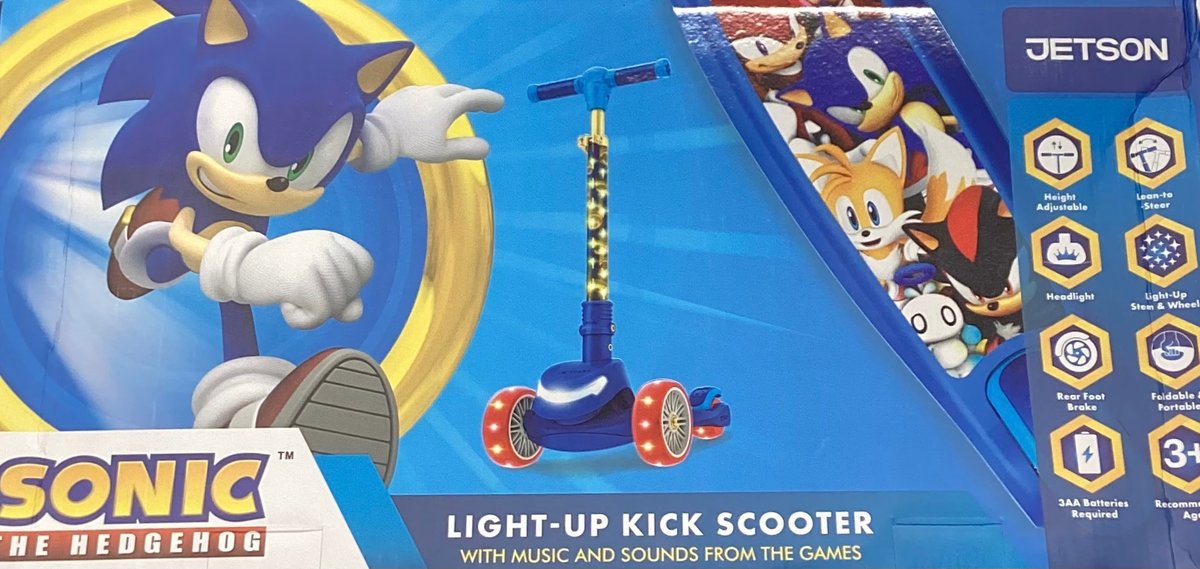 Sonic Light Up Scooter (S4)