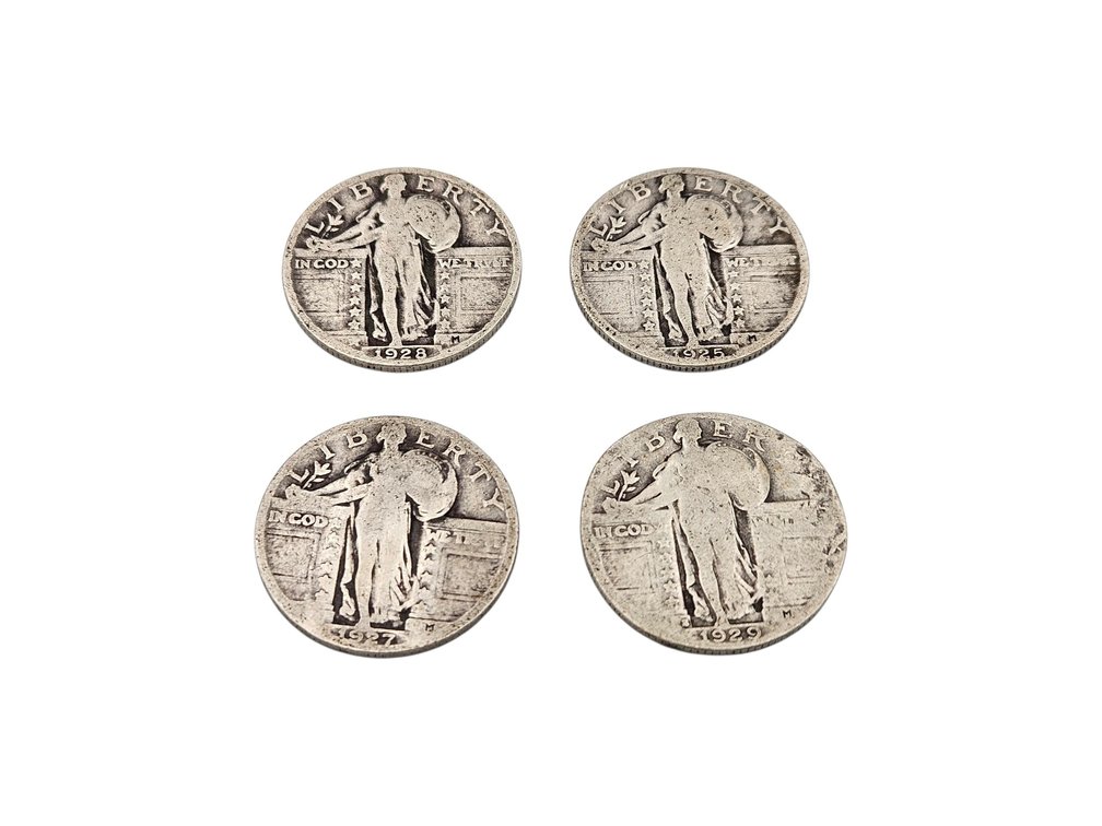 Silver 1925/1927/1928/1929 Standing Liberty Quarters (V)