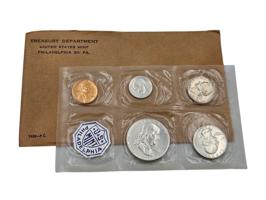 1958 Philadelphia Mint Proof Coin Set (V)