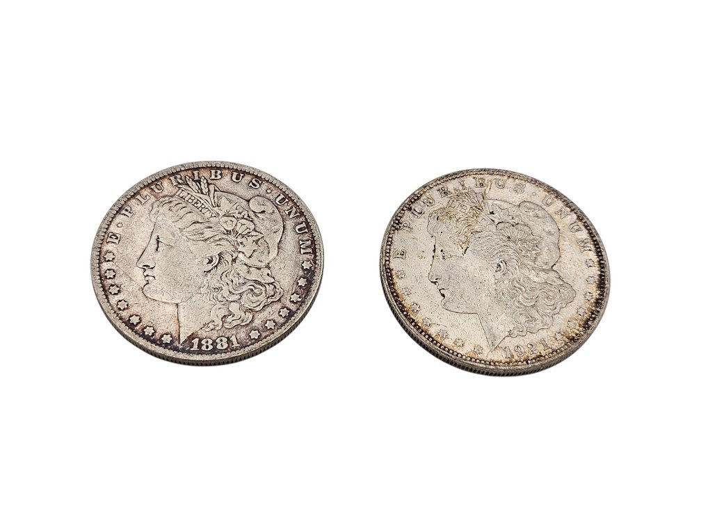 Silver 1881/1921 Morgan Dollar Coins (V)