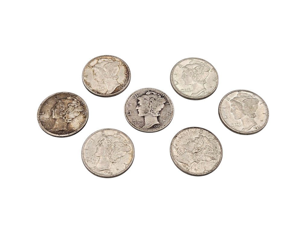 Silver Mercury Head Dimes Lot (V)
