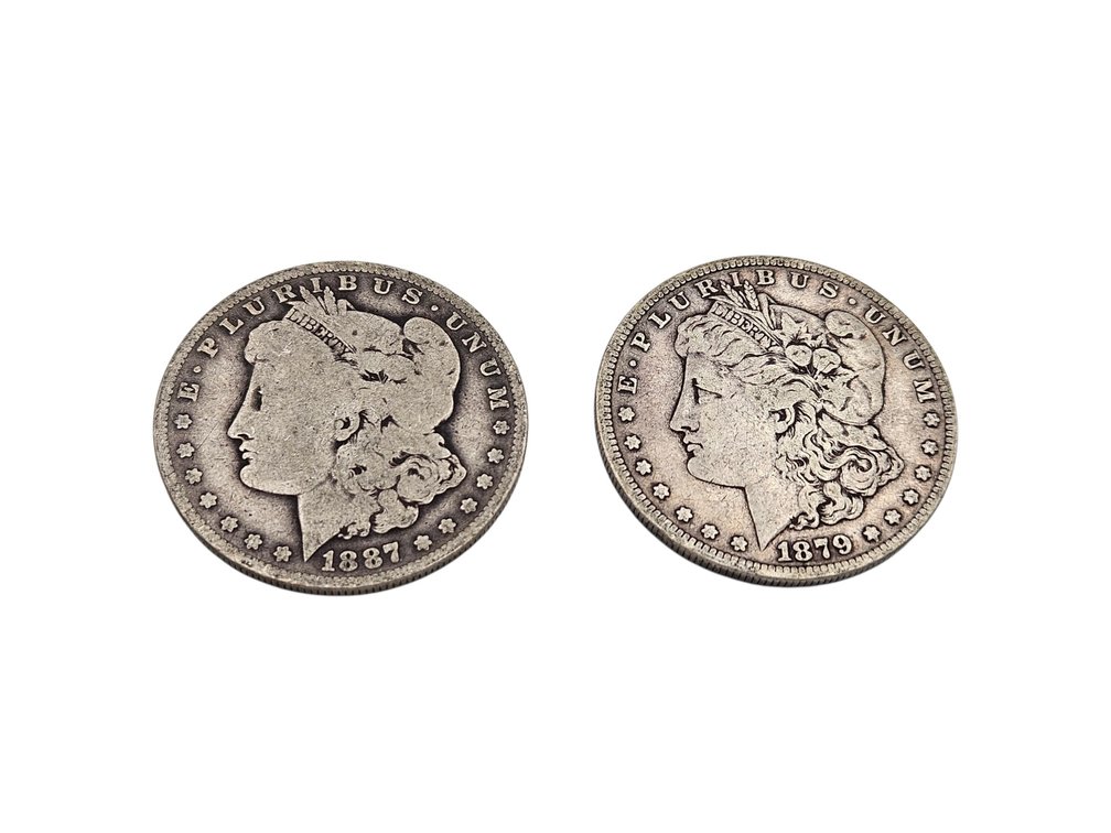 Silver 1879/1887 Morgan Dollar Coins (V)