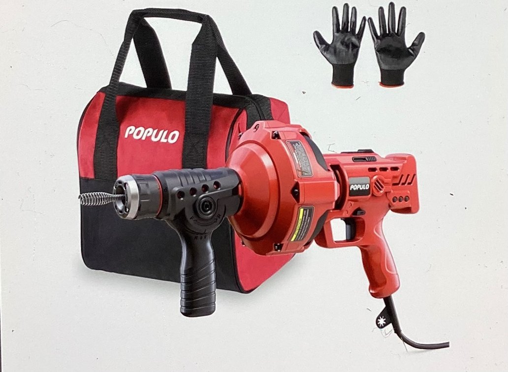 120V Corded Electric Drain Snake Auger (S2)