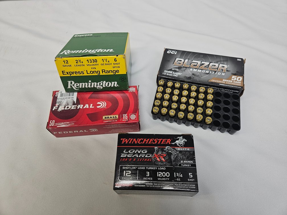 9mm Luger and 12ga