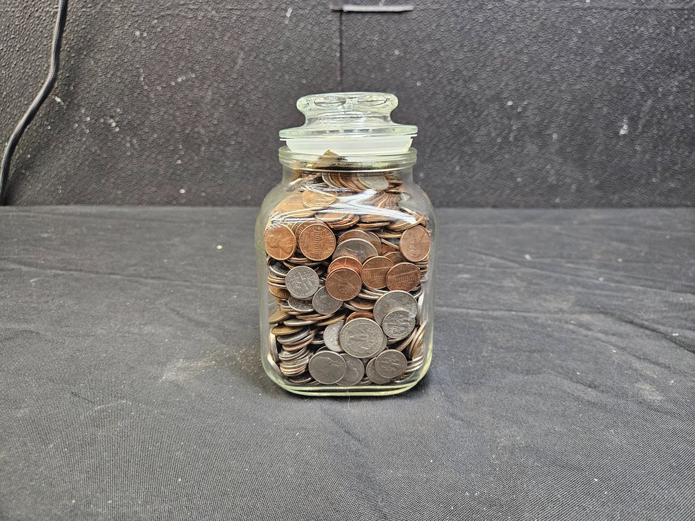5.5" Tall Change Jar (V)