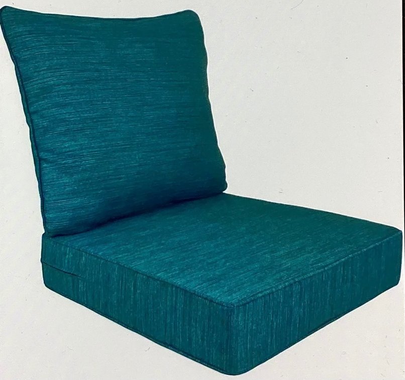 22”x24” Aurora Blue Patio Chair Cushion (S3)