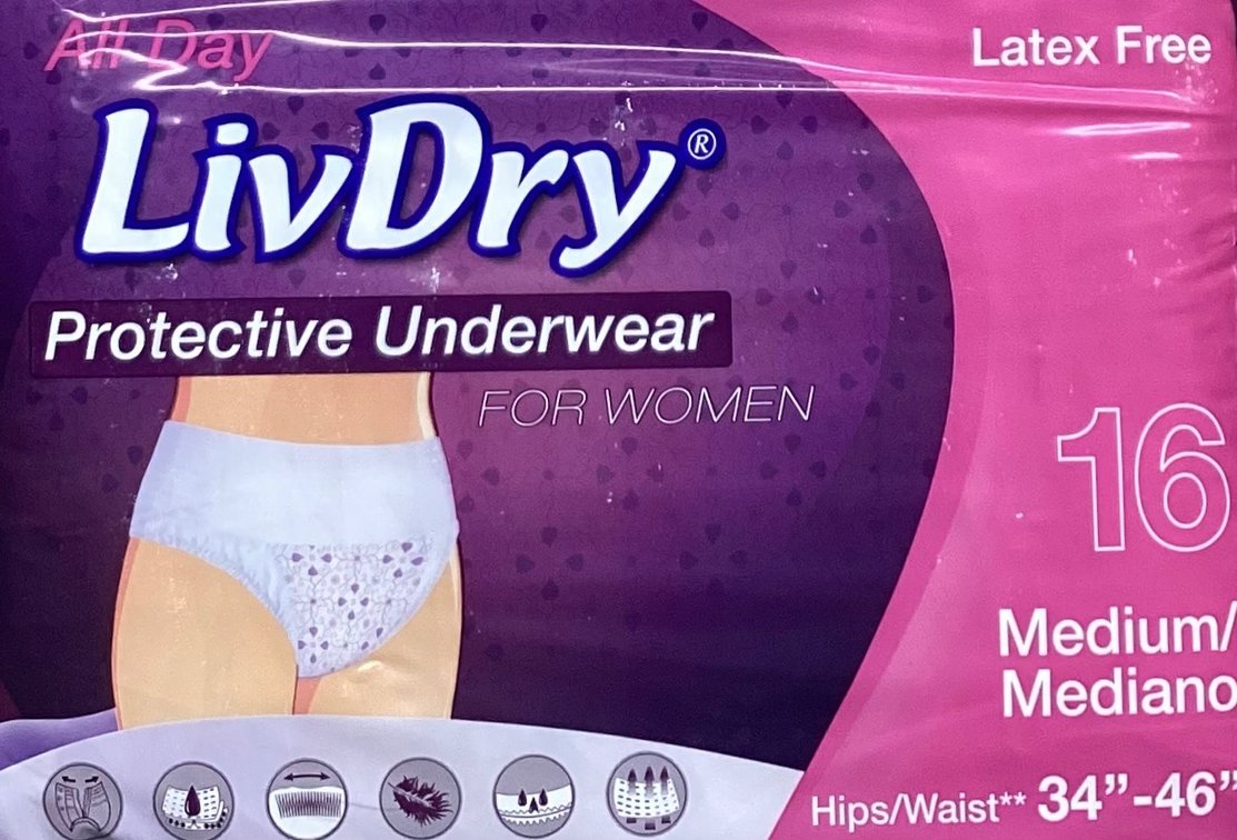 34”-46” LivDry Women Protective Underwear (S4)