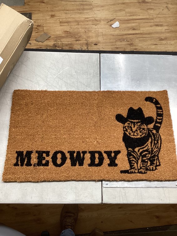 17”x30.25” Meowdy Welcome Mat (S3)