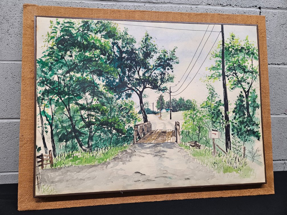 Original Scenic Watercolor Painting/Ink Drawing (S-4)