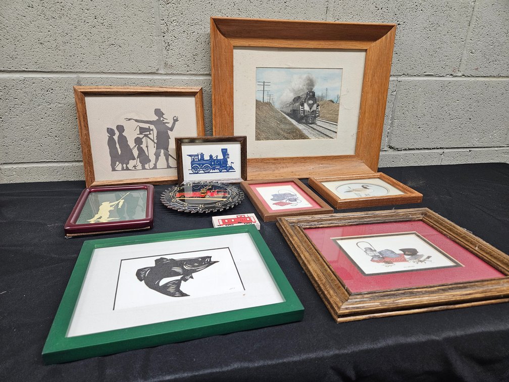 Paper Cutouts, Railroad Prints, and More Decor (S-4)