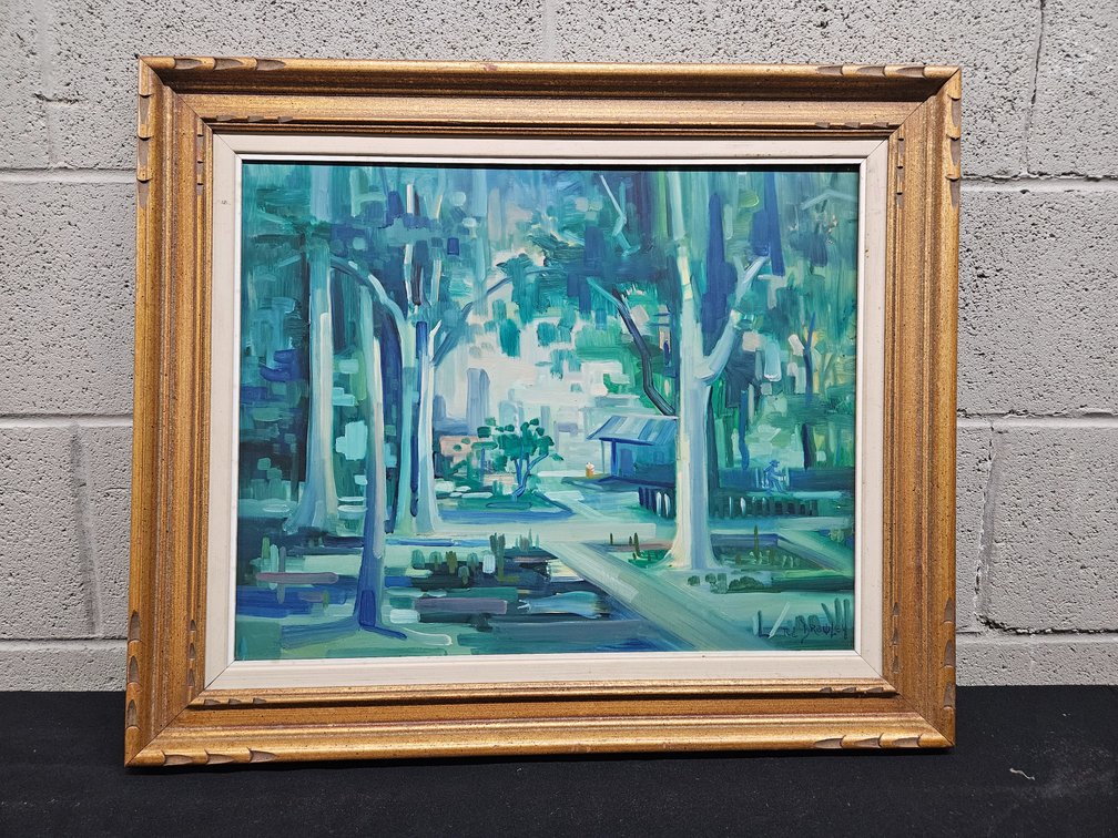 Original Ted Browley Signed Oil Painting - Damaged (S-4)