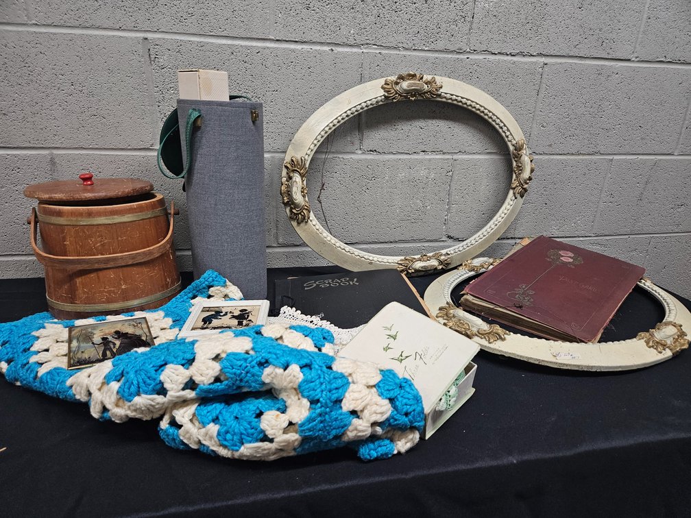 Antique Oval Frames, Antique Photo Albums, Firkin, and More (S-10)