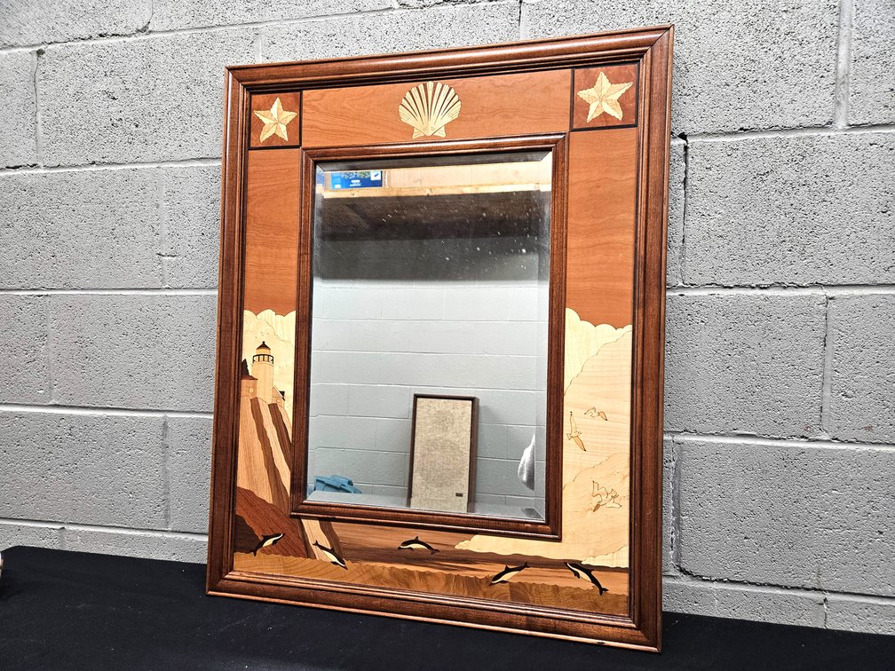 Hudson River Inlay Bevelled Sea-Themed Mirror (S-11)