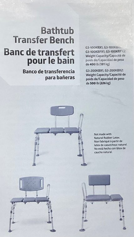 Bathtub Transfer Bench (S4)