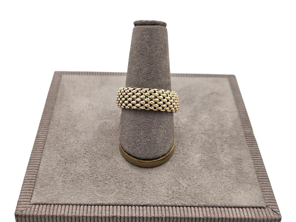 14K Yellow Gold Italian Link Ring (V)