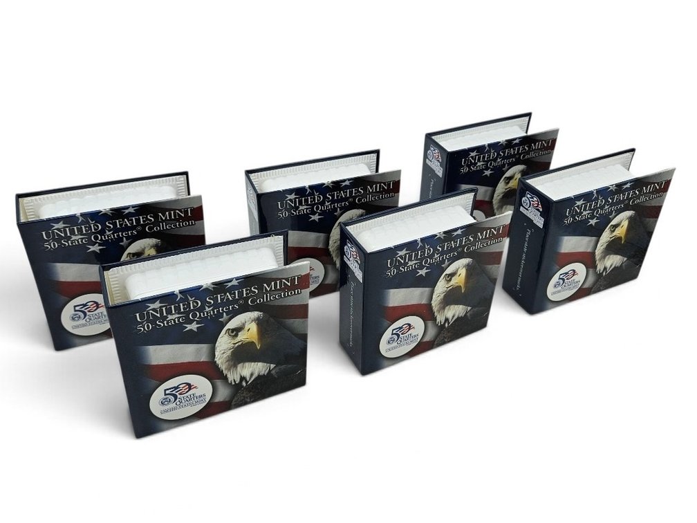 Six Rolls of US Mint Statehood Quarters (V)