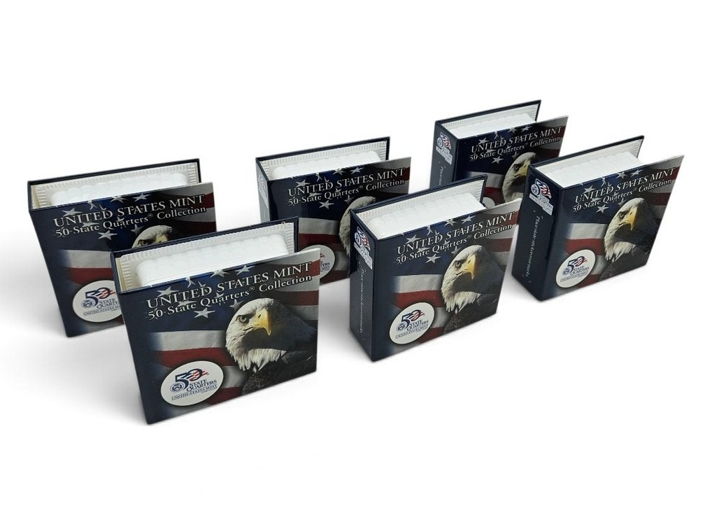 Six Rolls of US Mint Statehood Quarters (V)