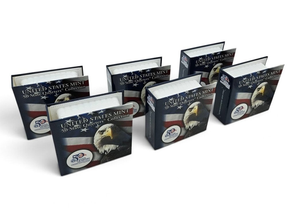 Six Rolls of US Mint Statehood Quarters (V)
