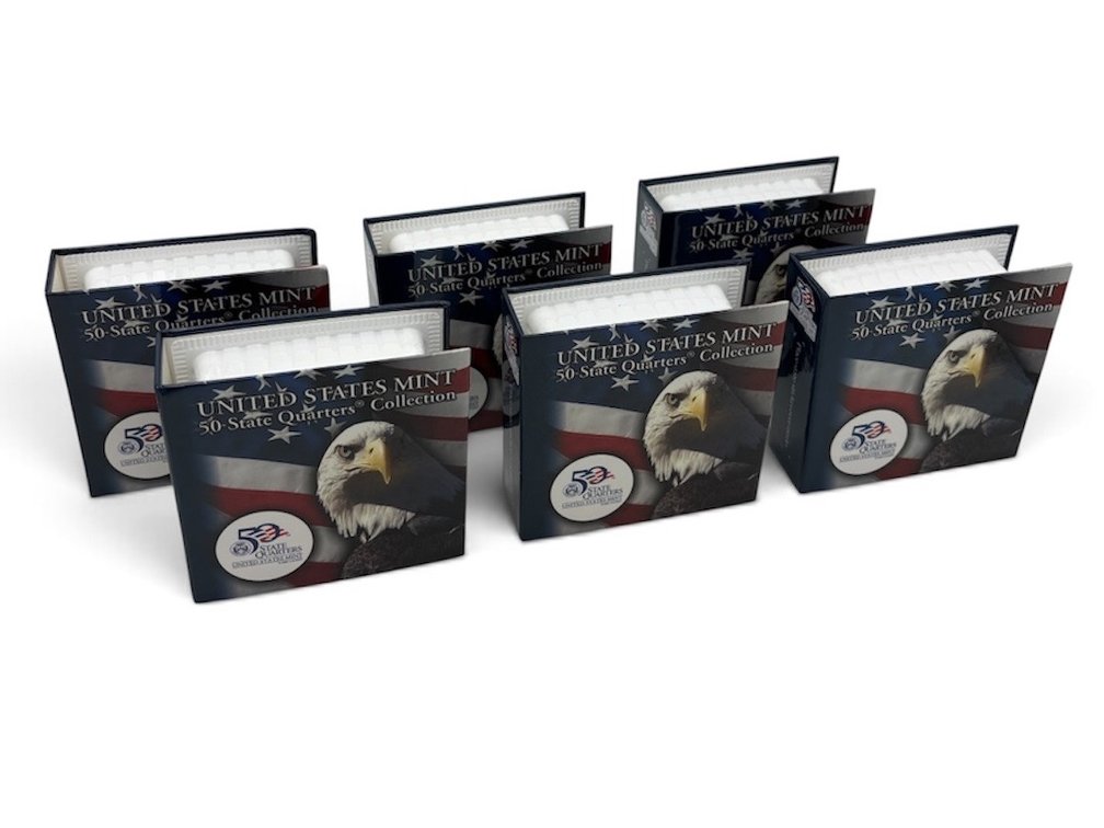 Six Rolls of US Mint Statehood Quarters (V)